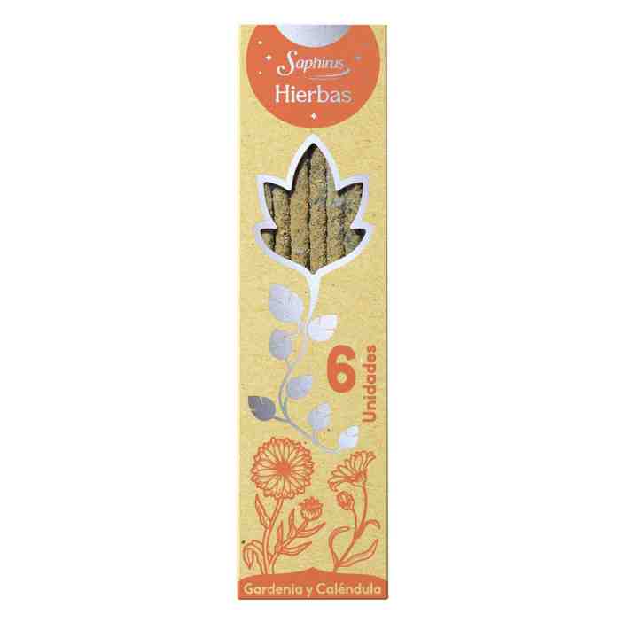 SAHUMERIOS SAPHIRUS HIERBAS GARDENIA Y CALENDULA X6